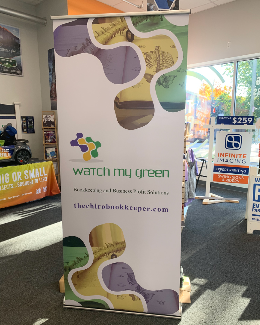 Watch My Green Retractable banner by Alphagraphics Portsmouth
